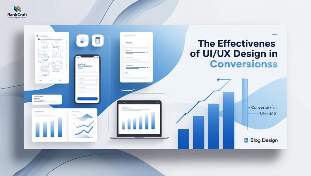 Design showing UI/UX components of web & Mobile